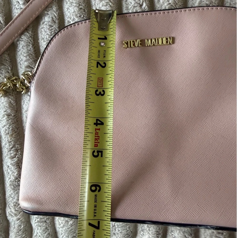 Steve Madden Crossbody Bag Bundle Pink Brown Handbags with Logo Straps 3pc Set